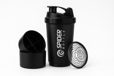 VIKING OVERSEAS 500 ml Plastic Shaker(Pack of 1, Black)