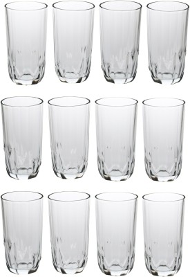 Somil (Pack of 12) New Stylish & Designer Baverage Tumbler Multipurpose Clear Glass -GL59 (Set Of 12) Glass Set Water/Juice Glass(325 ml, Glass, Clear)