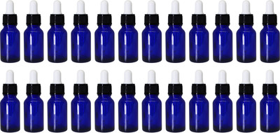 ceeyu 15 ml Glass Bottle(Pack of 24, Blue)