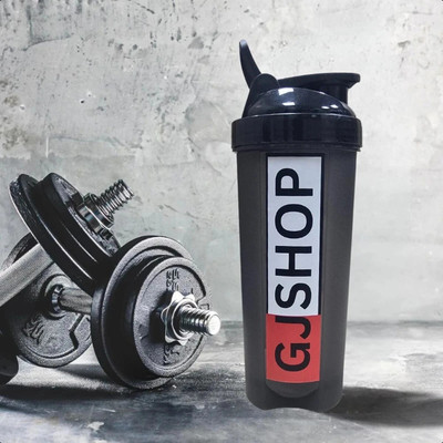 GJSHOP 700 ml Plastic Shaker(Pack of 1, Black)