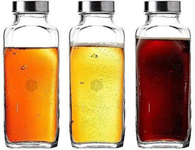 Goodhomes 1000 ml Glass Bottle(Pack of 3, Clear)