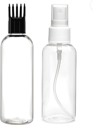 Nkt 100 ml PET Spray Bottle(Pack of 2, White)