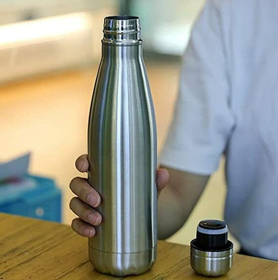 Perikam 1000 ml Steel Bottle(Pack of 1, Steel/Chrome)