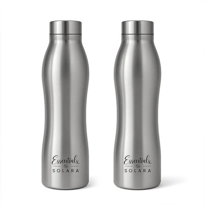 Solara 1000 ml Steel Bottle(Pack of 2, Silver)