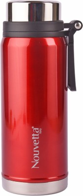 Nouvetta Olive Double Wall Bottle - Red 750 ml Bottle(Pack of 1, Red, Steel)