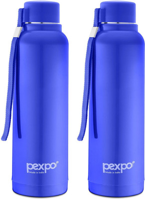 pexpo 680 ml Steel Bottle(Pack of 2, Blue)