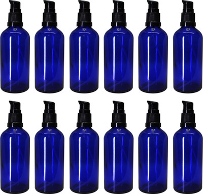 ceeyu 100 ml Glass Bottle(Pack of 12, Blue)