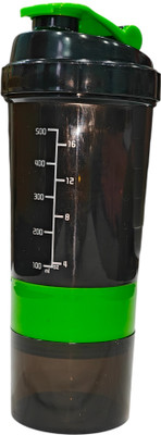 ivaan collection 500 ml Plastic Shaker(Pack of 1, Black)
