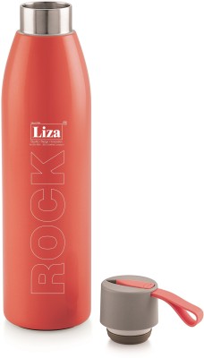 Liza Rock Vaccum Double Wall Thermoseal Technology, 24 Hours Hot & Cold Water Bottle 900 ml Bottle(Pack of 1, Red, Steel)