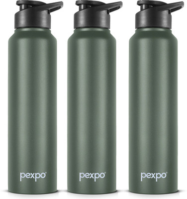 pexpo 750 ml Steel Bottle(Pack of 3, Green)