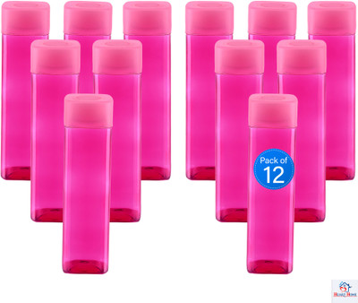 Heart Home 1000 ml Plastic Bottle(Pack of 12, Pink)