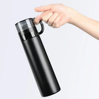 Inaara 500 ml Steel Flask(Pack of 1, Black)