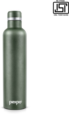 pexpo 24 Hrs Hot and Cold ISI Certified , Oreo Vacuum insulated Water Bottle 750 ml Flask(Pack of 1, Green, Steel)