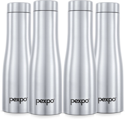 pexpo 970 ml Steel Bottle(Pack of 4, Silver)
