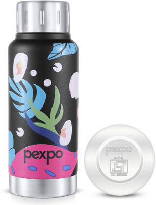 pexpo 300 ml Steel Flask(Pack of 1, Black, Pink, Blue, Green)