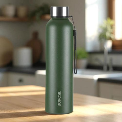BOROSIL 1000 ml Steel Bottle(Pack of 1, Green)