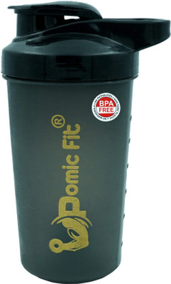 Pomic fit 600 ml Plastic Shaker(Pack of 1, Black)