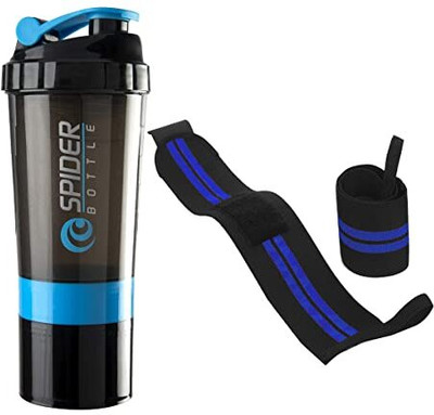 kidducollection 500 ml Plastic Shaker(Pack of 2, Blue)
