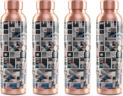 KUBER INDUSTRIES 950 ml Copper Bottle(Pack of 4, Copper)
