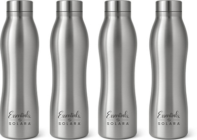 Solara 1000 ml Steel Bottle(Pack of 4, Silver)