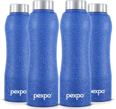pexpo 1000 ml Steel Bottle(Pack of 4, Blue)