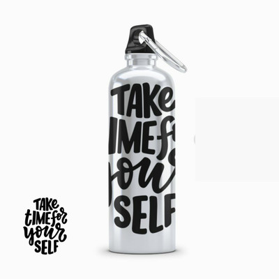 Vmakecustom 600 ml Aluminium Sipper(Pack of 1, White)