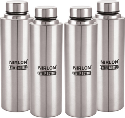 NIRLON 1000 ml Steel Bottle(Pack of 4, Silver)