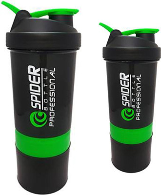 TRUE INDIAN 500 ml Plastic Shaker(Pack of 2, Green)