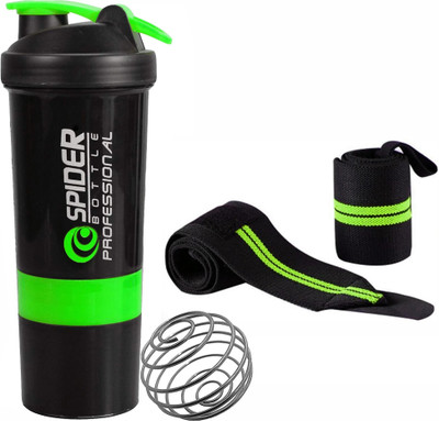 TRUE INDIAN 500 ml Plastic Shaker(Pack of 2, Green)