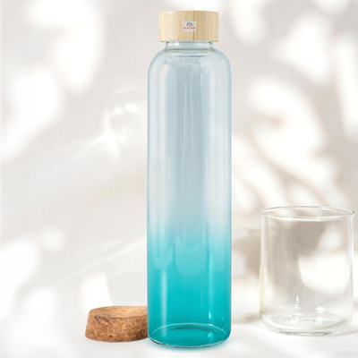 Heart Home 750 ml Glass Bottle(Pack of 1, Green)