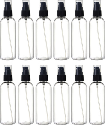 ceeyu 100 ml PET Bottle(Pack of 12, Clear, Black)
