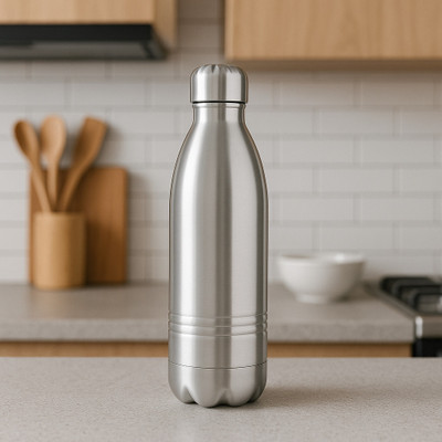KUBER INDUSTRIES 700 ml Steel Flask(Pack of 1, Silver)