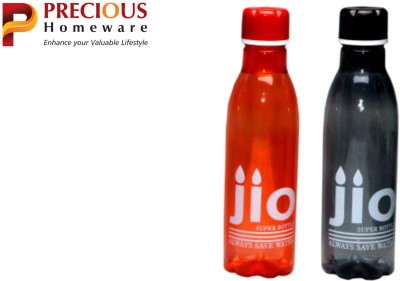 Precious Homeware Jio 1000 Plastic Bottle 002 2000 ml Bottle(Pack of 2, Red, Black, Plastic)