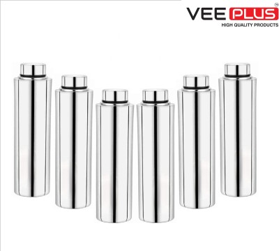 VEE PLUS Stainless steel Mirror Polish ECO leak proof water bottle 900 ml Bottle(Pack of 6, Silver, Steel)