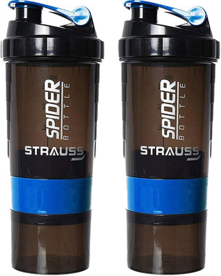 Strauss 500 ml Plastic Shaker(Pack of 2, Blue)