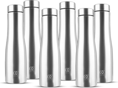 Omichef 1000 ml Steel Bottle(Pack of 6, Silver)