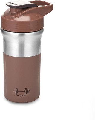 NAYASA 900 ml Steel Shaker(Pack of 1, Brown)