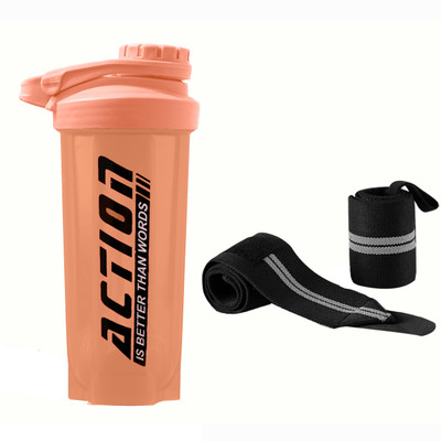 TRUE INDIAN 700 ml Tritan Shaker(Pack of 2, Orange)