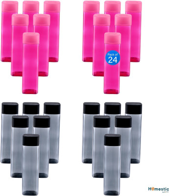 HOMESTIC 1000 ml Plastic Bottle(Pack of 24, Black, Pink)