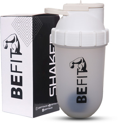 BeFit Atom Shaker 700 ml Shaker(Pack of 1, White, Plastic)