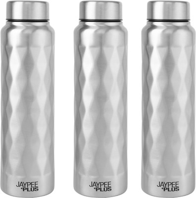 Jaypee Plus 1000 ml Steel Bottle(Pack of 3, Silver)