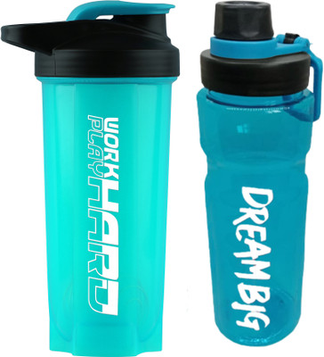TRUE INDIAN 700 ml Plastic Shaker(Pack of 2, Green, Blue)