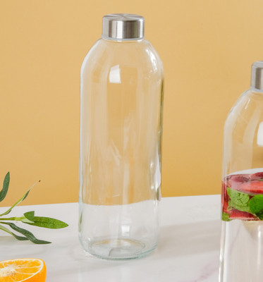 Nestasia 1000 ml Glass Bottle(Pack of 4, Clear)