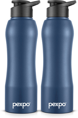 pexpo 1000 ml Steel Bottle(Pack of 2, Blue)