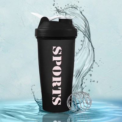 TRUE INDIAN 600 ml Plastic Shaker(Pack of 1, Black)