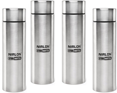 NIRLON 1000 ml Steel Bottle(Pack of 4, Silver)