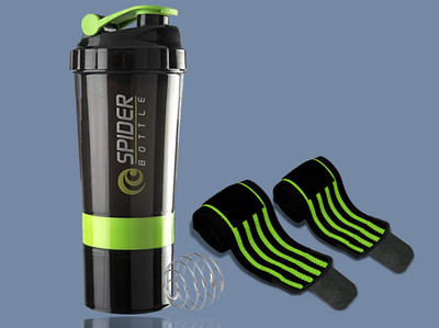 TRUE INDIAN 500 ml Plastic Shaker(Pack of 3, Green)