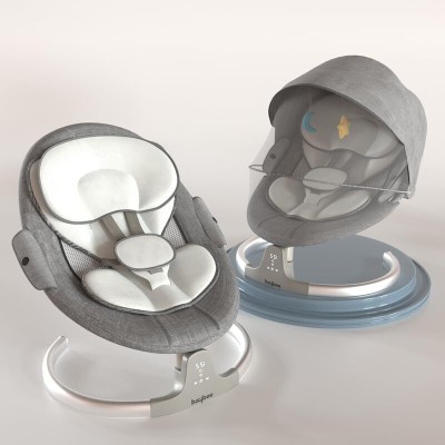 baybee Premium Automatic Electric Baby Swing Cradle with Adjustable Swing Speed, Remote Bouncer(Grey)