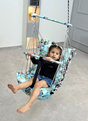 KD CREATION Cotton Baby Bed Sized Bedding Set(Blue, 1)