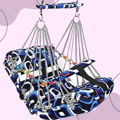 JERU CREATION Baby Kids Folding and Washable 1-4 Year Babies Jhula (Multicolor Blue) Bouncer(Multicolor)